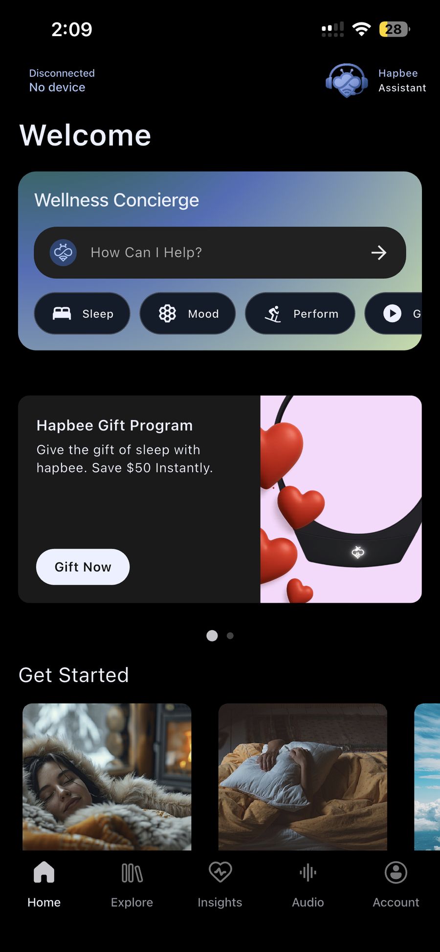 Hapbee mobile app