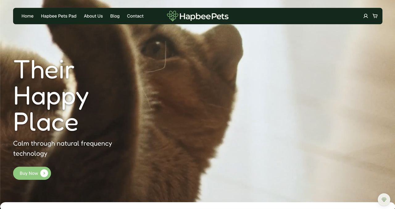 Hapbee Pets website