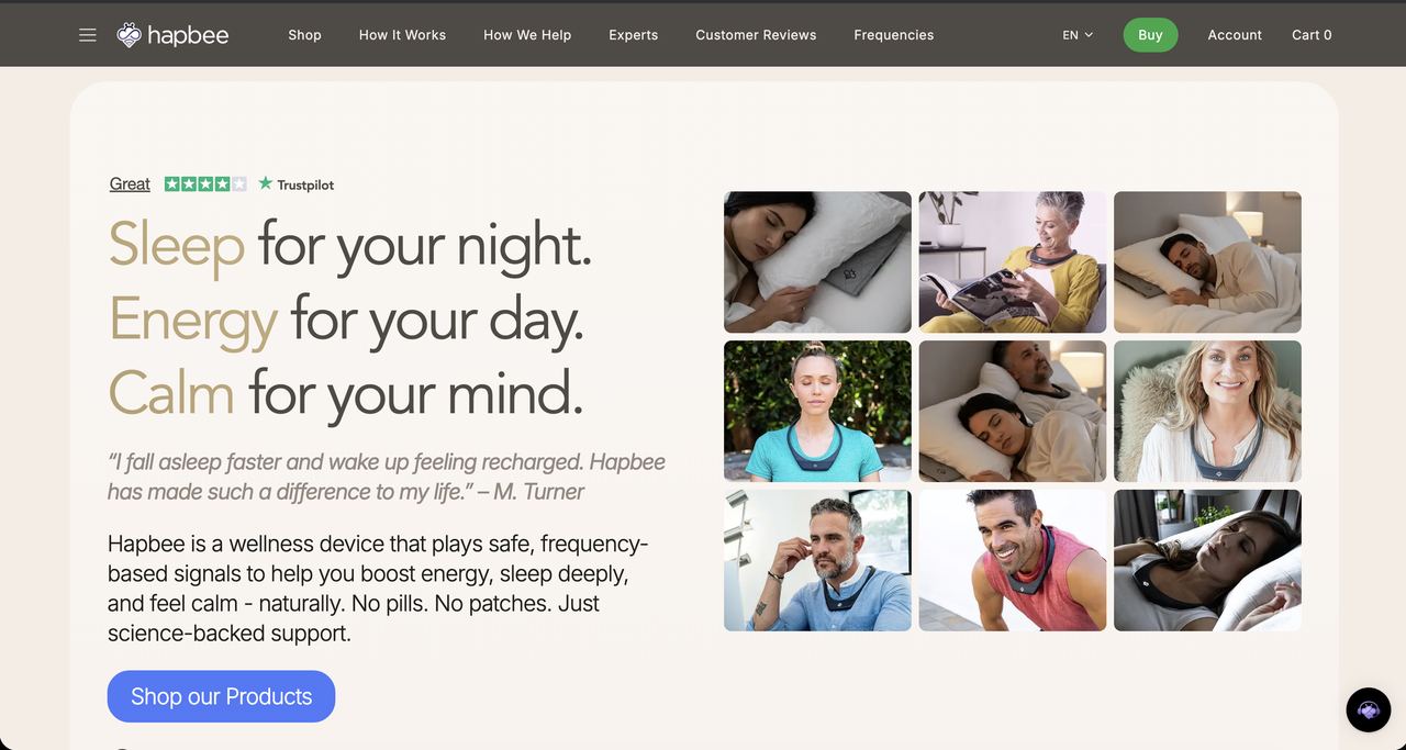 Hapbee product website